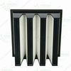 Black Plastic Frame Glass Fiber Four Cells Compact Air Filter