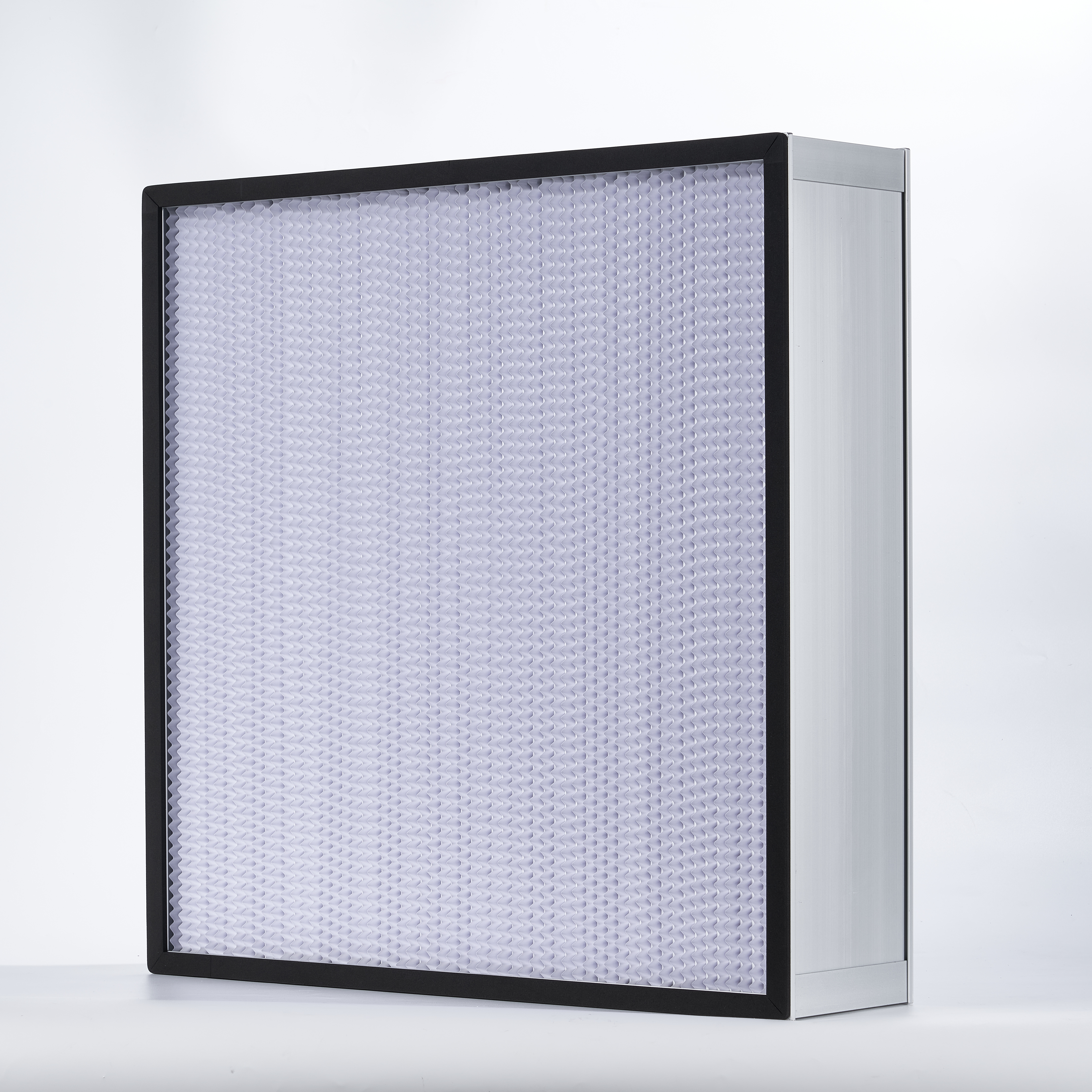 Deep pleat HEPA filter structure and installation