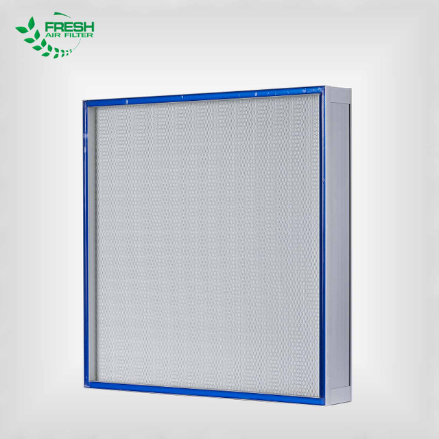 H13 Gel Seal Mini-Pleat HEPA Filter For Cleanroom HVAC